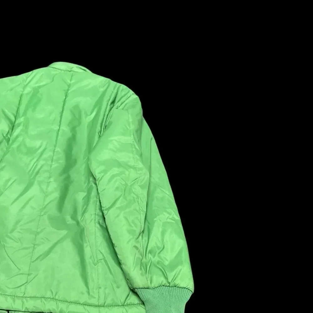 Vintage 70s John Deere Quilted Puffer Green Jacket USA Swingster LG RARE GREAT